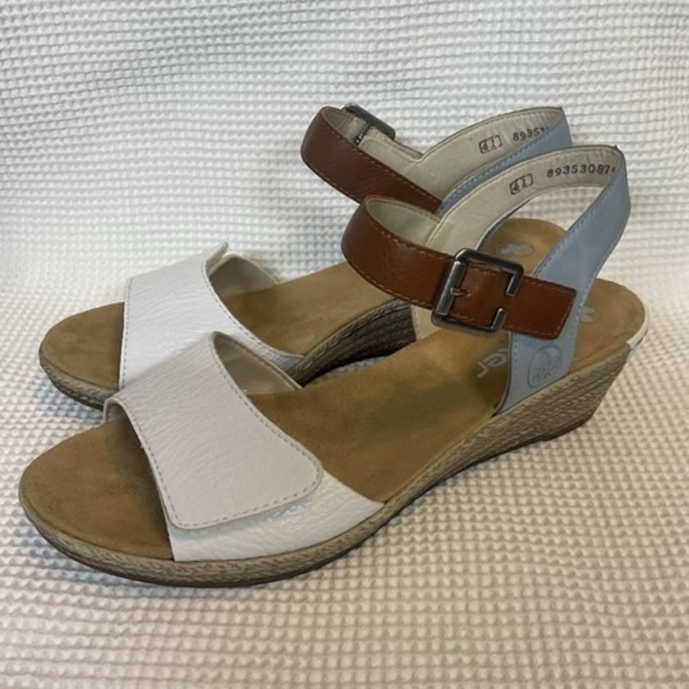 Rieker Fanni 60 Ankle Strap Wedge Platform Sandals Women 41/US9,5 Tunisia